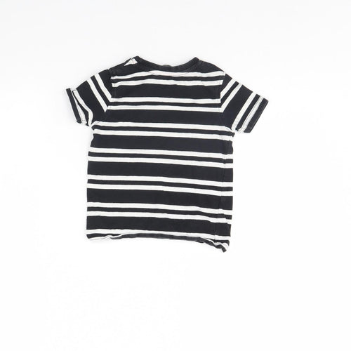 George Boys Black Striped  Basic T-Shirt Size 2 Years