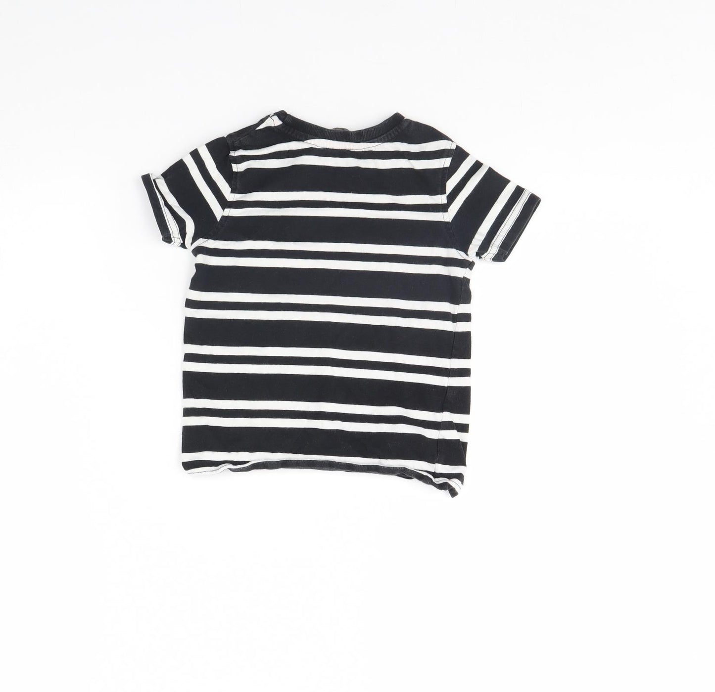George Boys Black Striped  Basic T-Shirt Size 2 Years