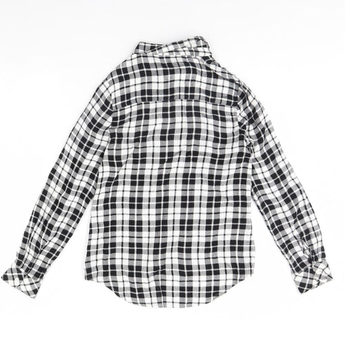 Candy Couture Girls Black Check  Basic Button-Up Size 11-12 Years