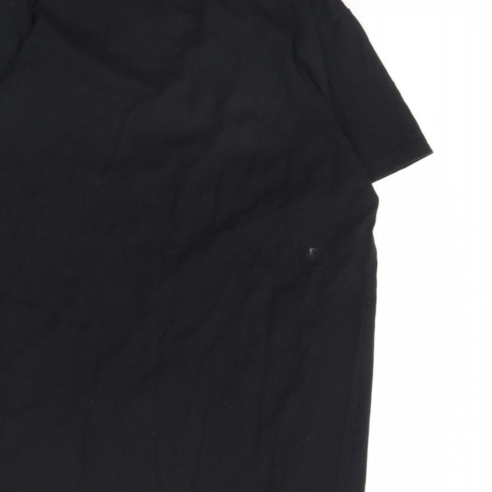 Fashion Mens Black    T-Shirt Size L