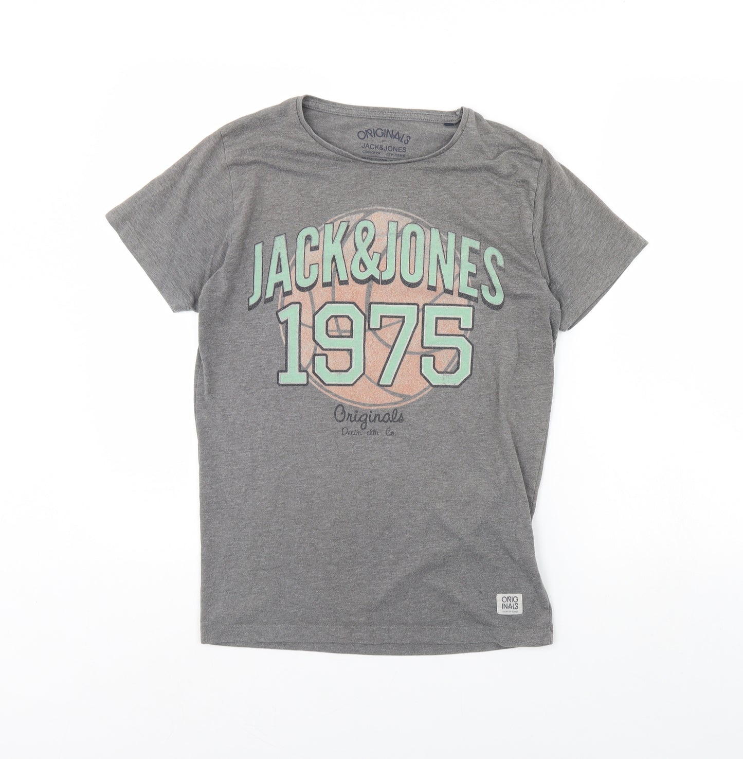 JACK & JONES Mens Grey    T-Shirt Size S