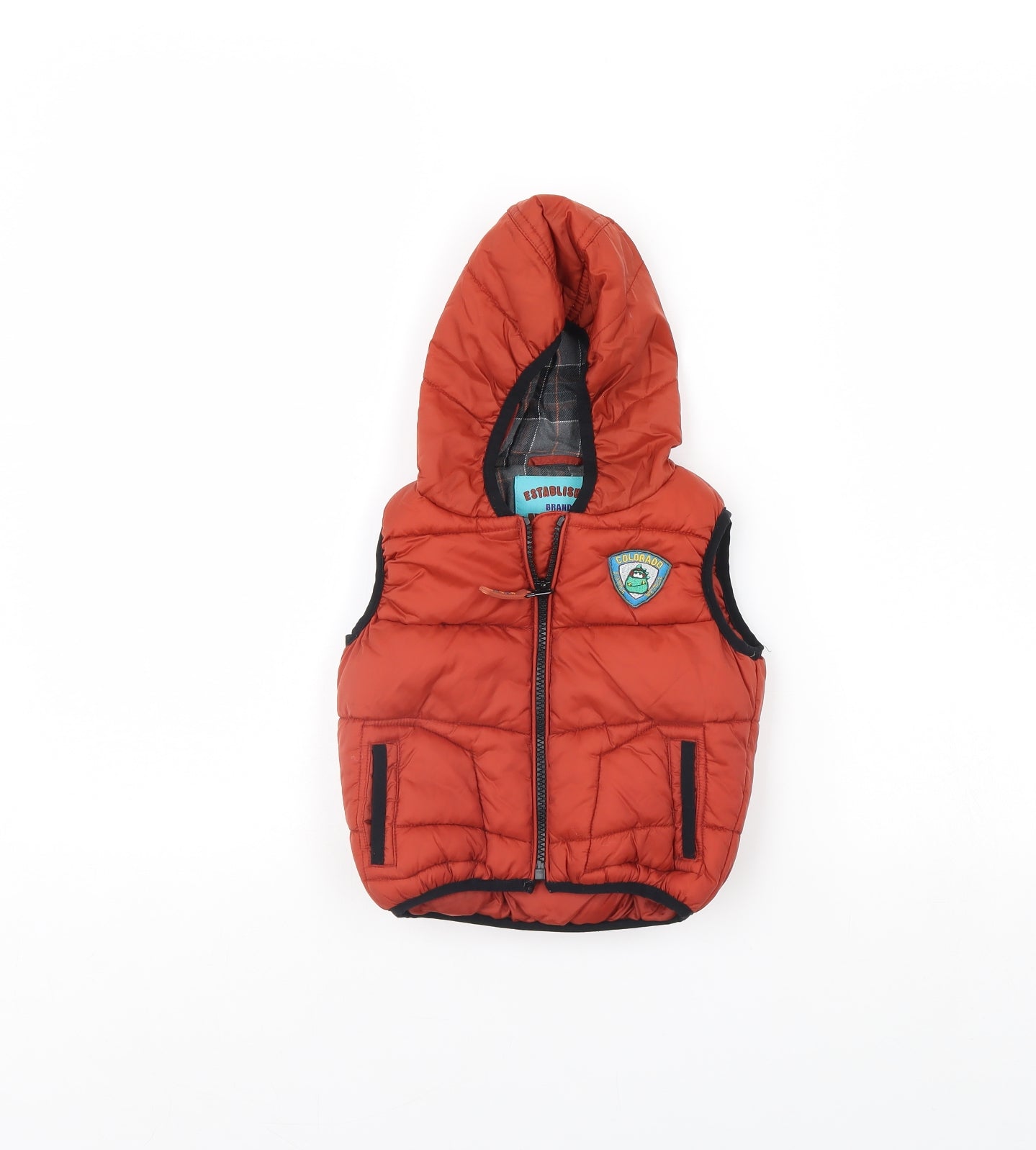 NEXT Baby Orange   Gilet Coat Size 6-9 Months