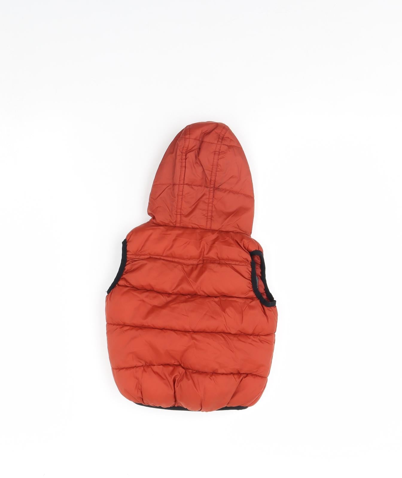 NEXT Baby Orange   Gilet Coat Size 6-9 Months
