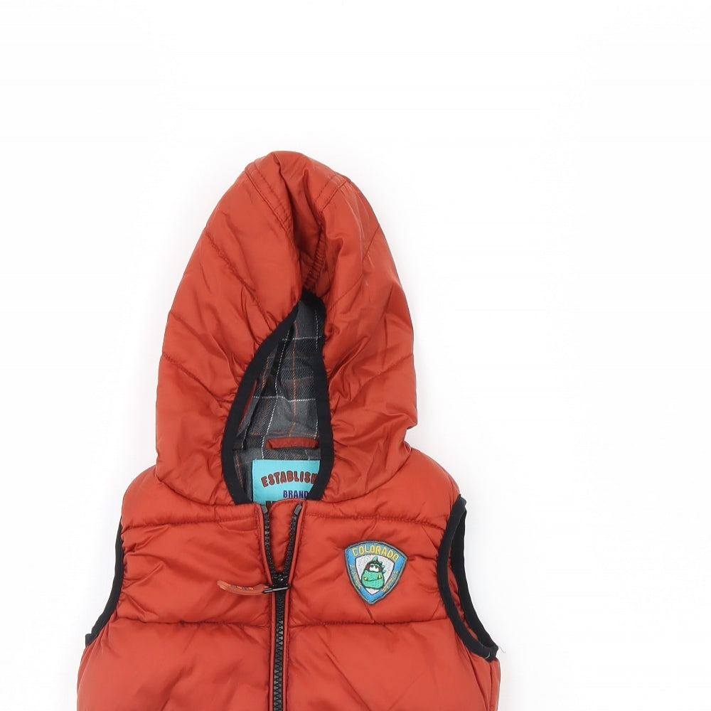 NEXT Baby Orange   Gilet Coat Size 6-9 Months