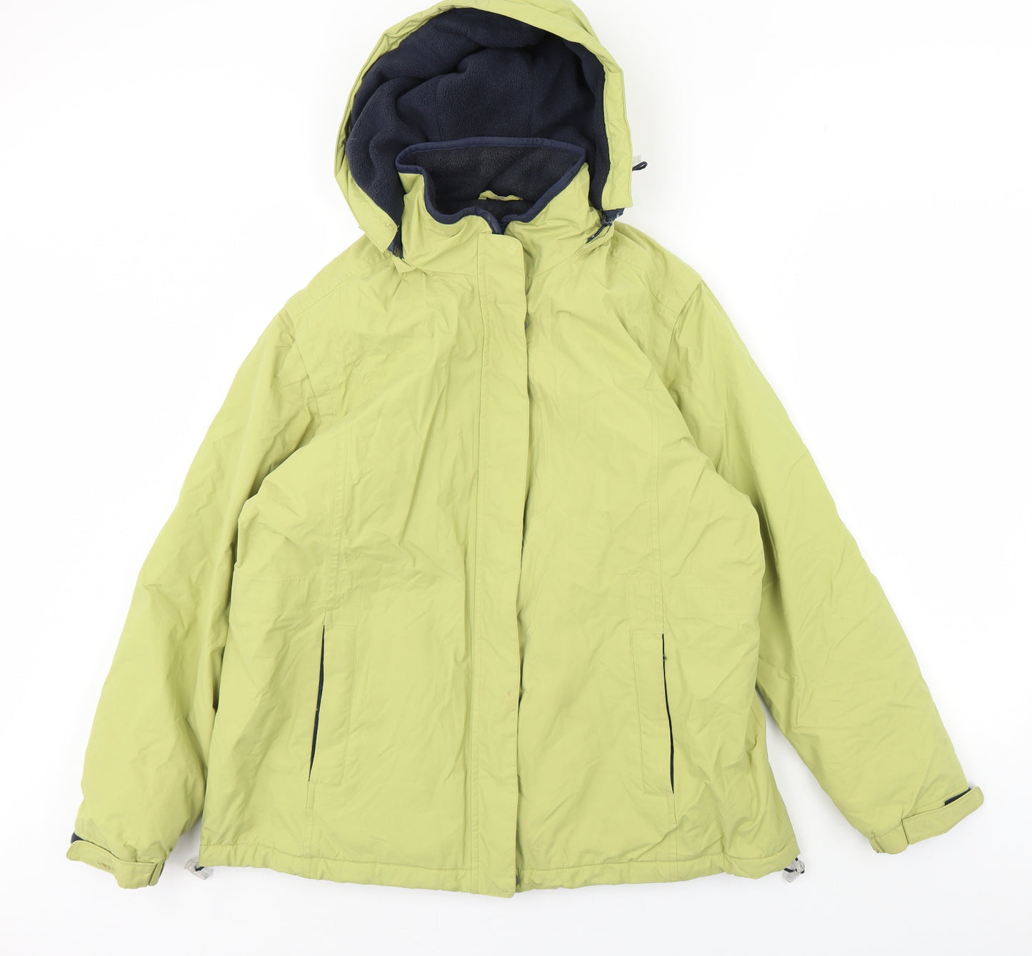 Preworn Womens Green   Rain Coat Coat Size 16