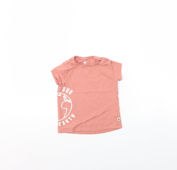 F&F Girls Pink Basic T-Shirt Size 3 Years - WWF