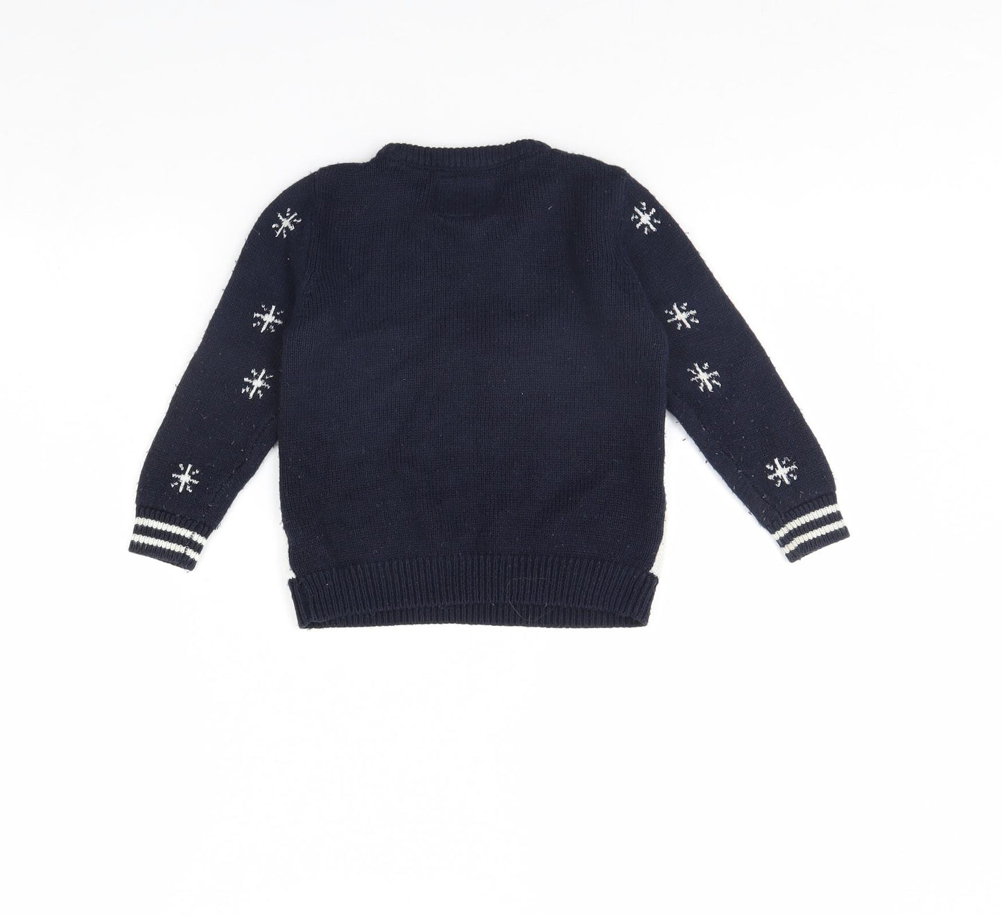 Primark Boys Blue   Pullover Jumper Size 3 Years  - Christmas jumper
