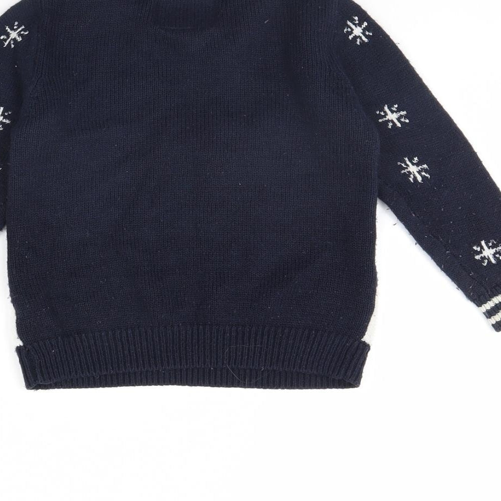Primark Boys Blue   Pullover Jumper Size 3 Years  - Christmas jumper