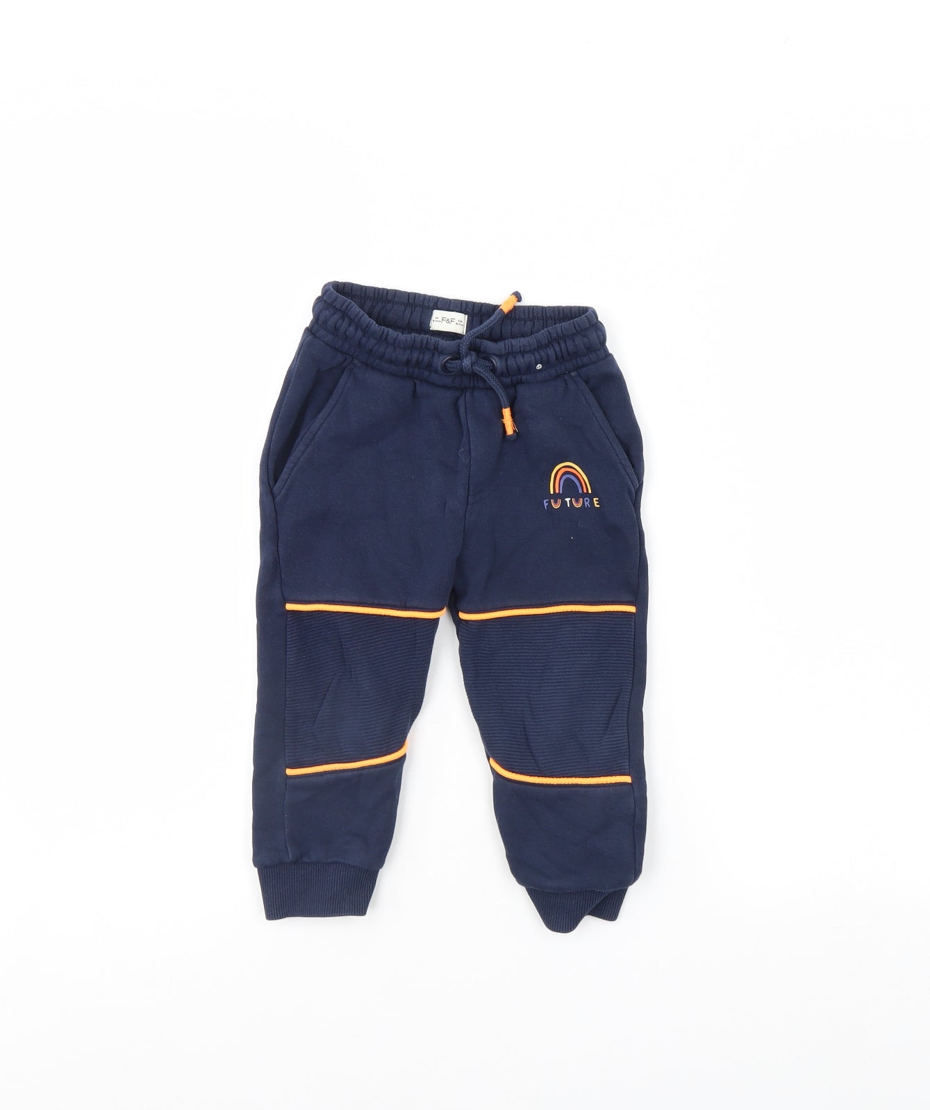 F&F Boys Blue   Jogger Trousers Size 2 Years