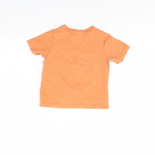 TU Baby Orange   Basic T-Shirt Size 12 Months  - Lion