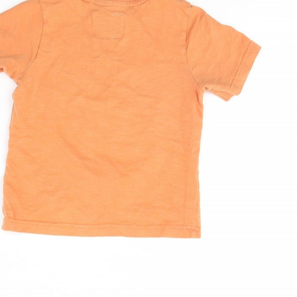 TU Baby Orange   Basic T-Shirt Size 12 Months  - Lion
