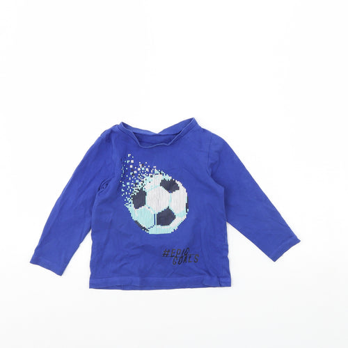 George Boys Blue   Basic T-Shirt Size 2 Years  - Football