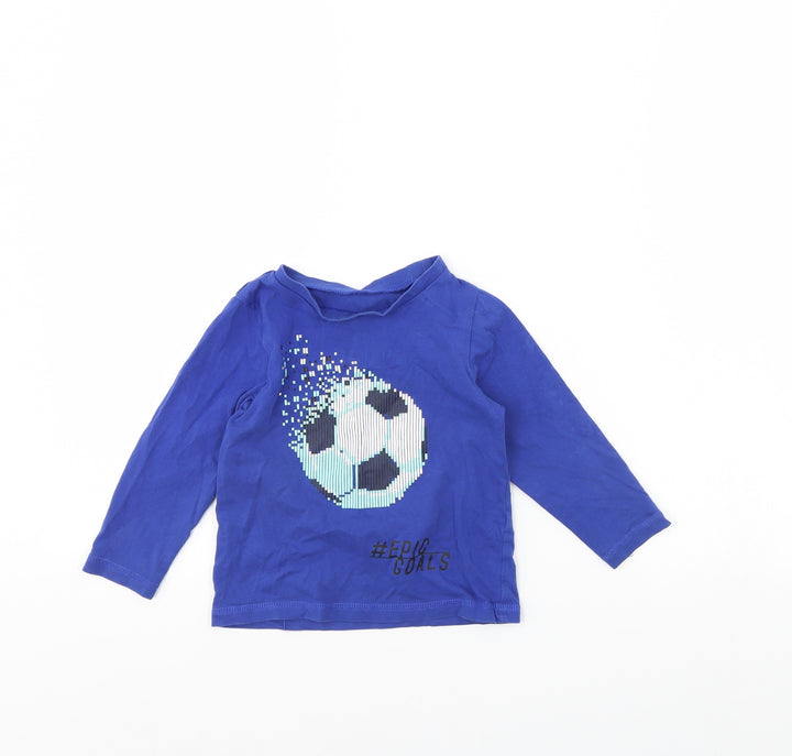 George Boys Blue Basic T-Shirt Size 2 Years - Football