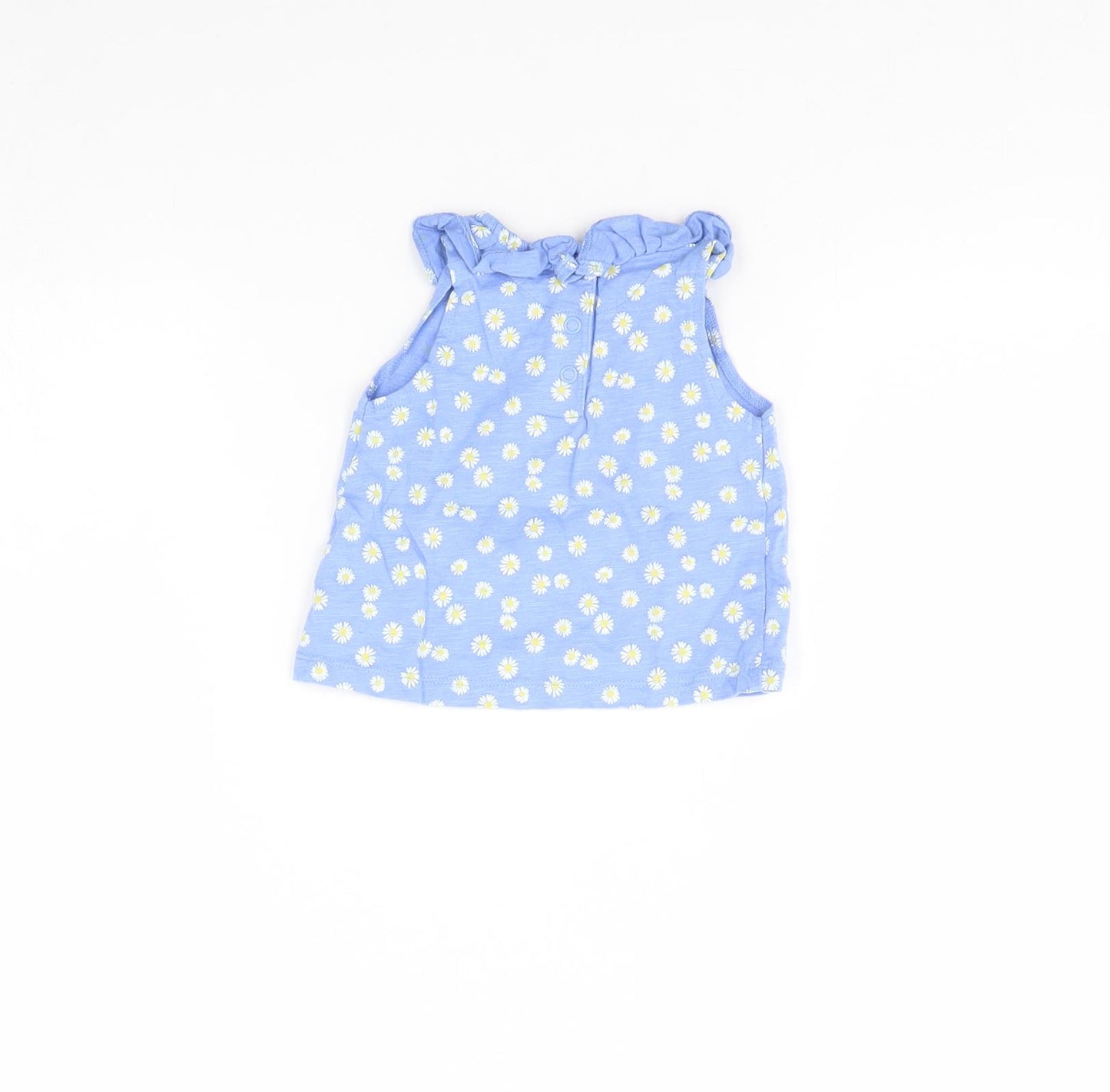 Mothercare Baby Blue Floral  Basic T-Shirt Size 3-6 Months