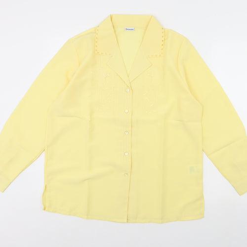 Damart Womens Yellow   Basic Button-Up Size 16