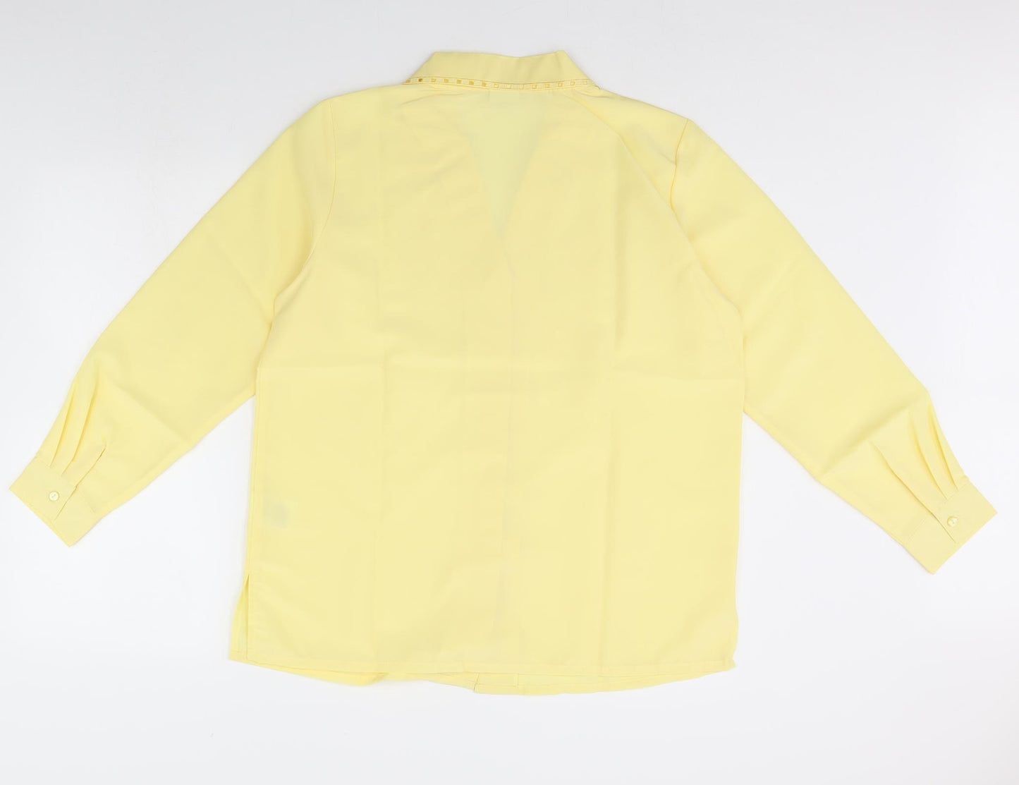 Damart Womens Yellow   Basic Button-Up Size 16