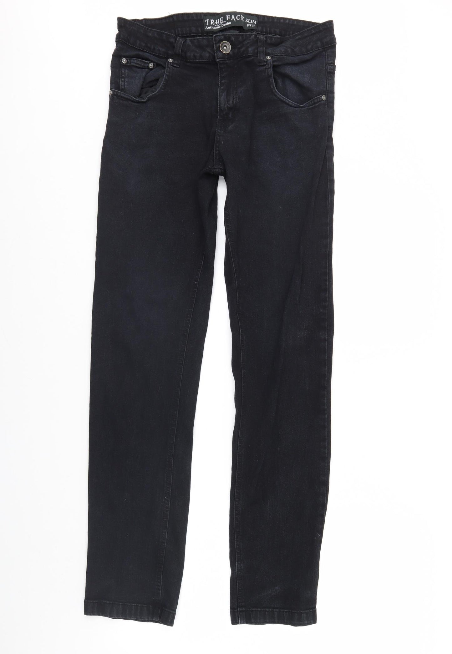 true face Womens Black  Denim Straight Jeans Size 34 L34 in