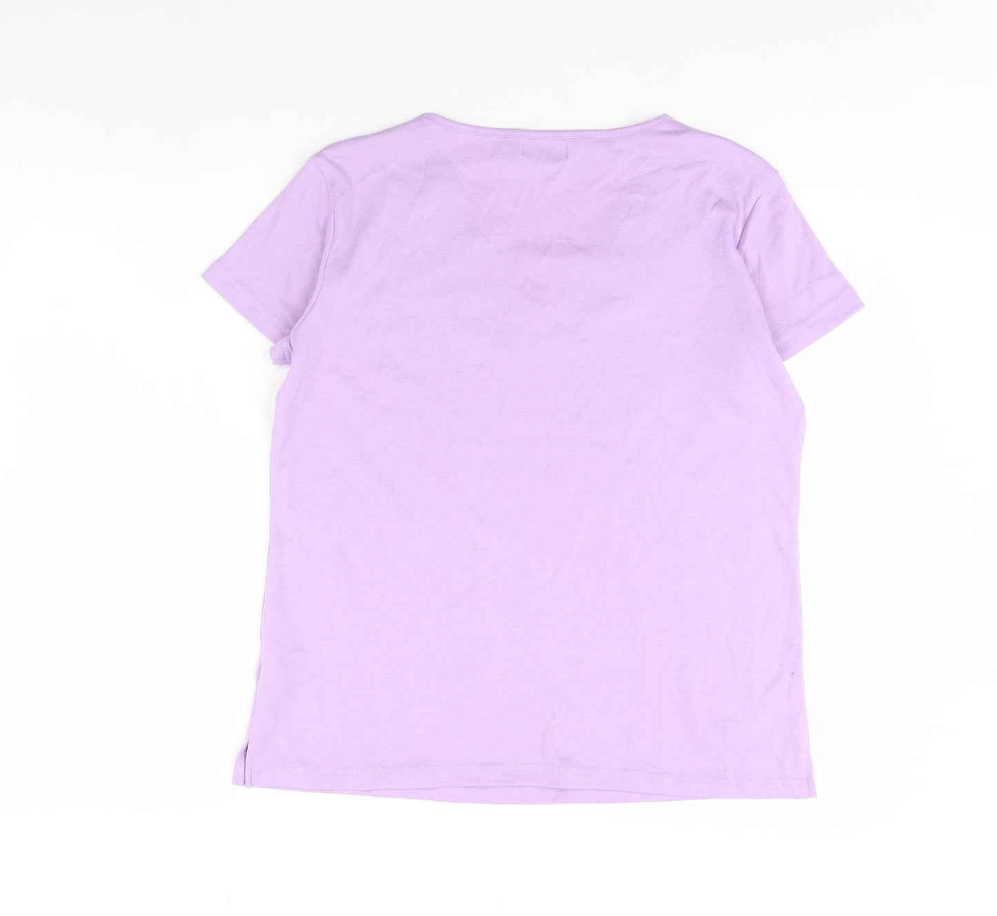 TEXT Womens Purple   Basic Blouse Size L