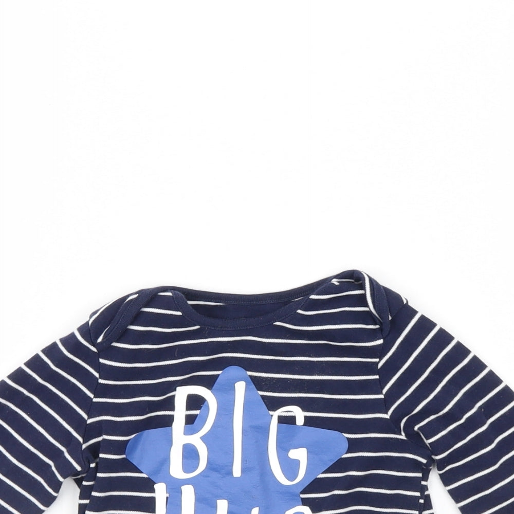 F&F Boys Blue Striped  Pullover Jumper Size 2 Years  - big hug