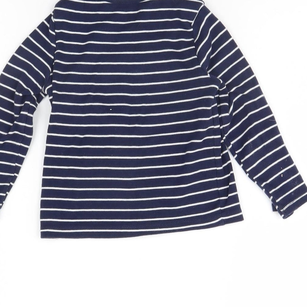 F&F Boys Blue Striped  Pullover Jumper Size 2 Years  - big hug