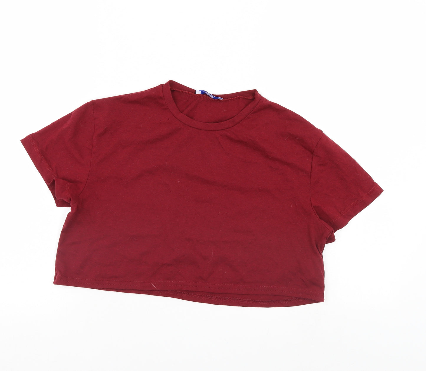 I SAW IT FIRST Womens Red   Cropped T-Shirt Size M