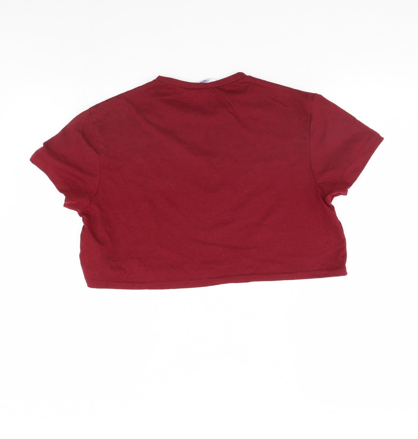 I SAW IT FIRST Womens Red   Cropped T-Shirt Size M