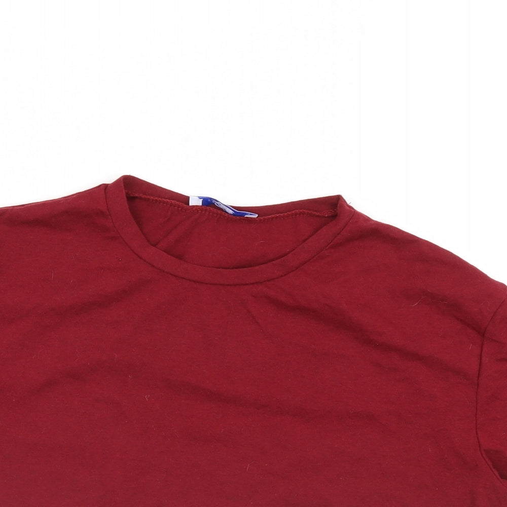 I SAW IT FIRST Womens Red   Cropped T-Shirt Size M
