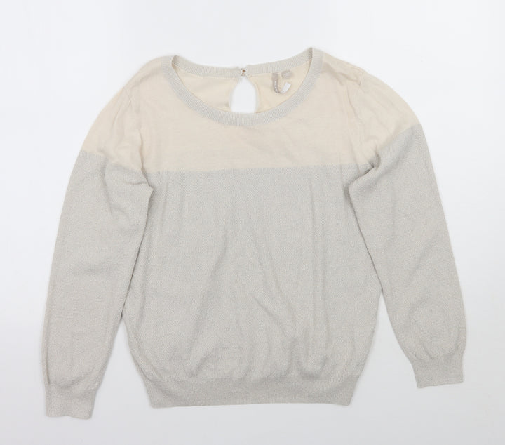 Anthology Womens Beige Pullover Jumper Size 14