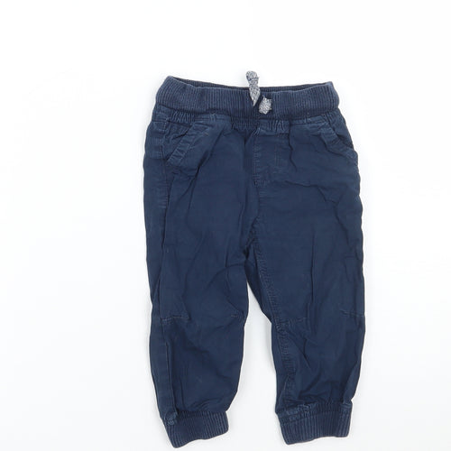 Mothercare Boys Blue   Cargo Trousers Size 9-12 Months