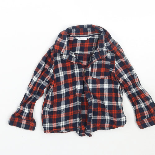 Primark Boys Blue Check  Basic Button-Up Size 12 Months