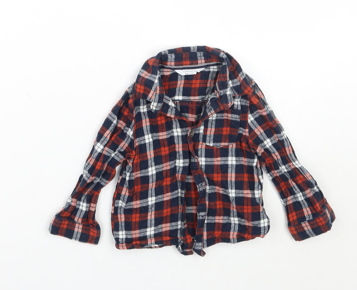 Primark Boys Blue Check  Basic Button-Up Size 12 Months