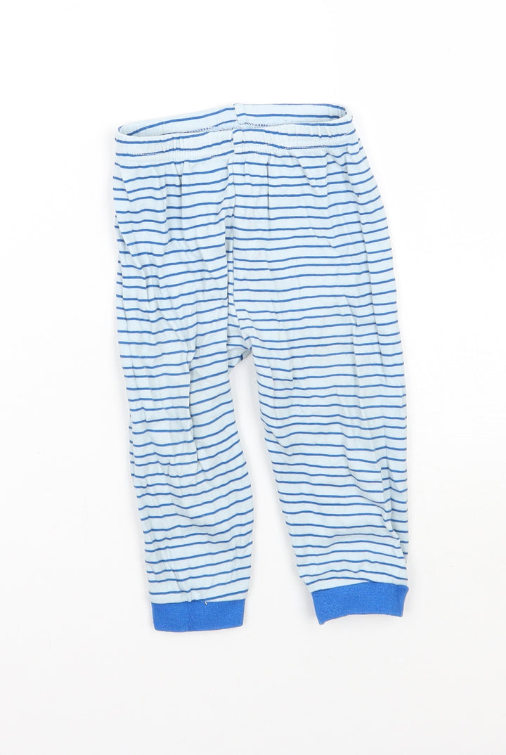 Disney Boys Blue Striped  Capri Trousers Size 12 Months