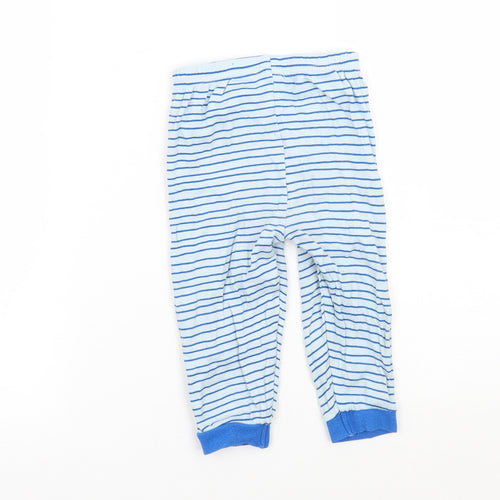 Disney Boys Blue Striped  Capri Trousers Size 12 Months