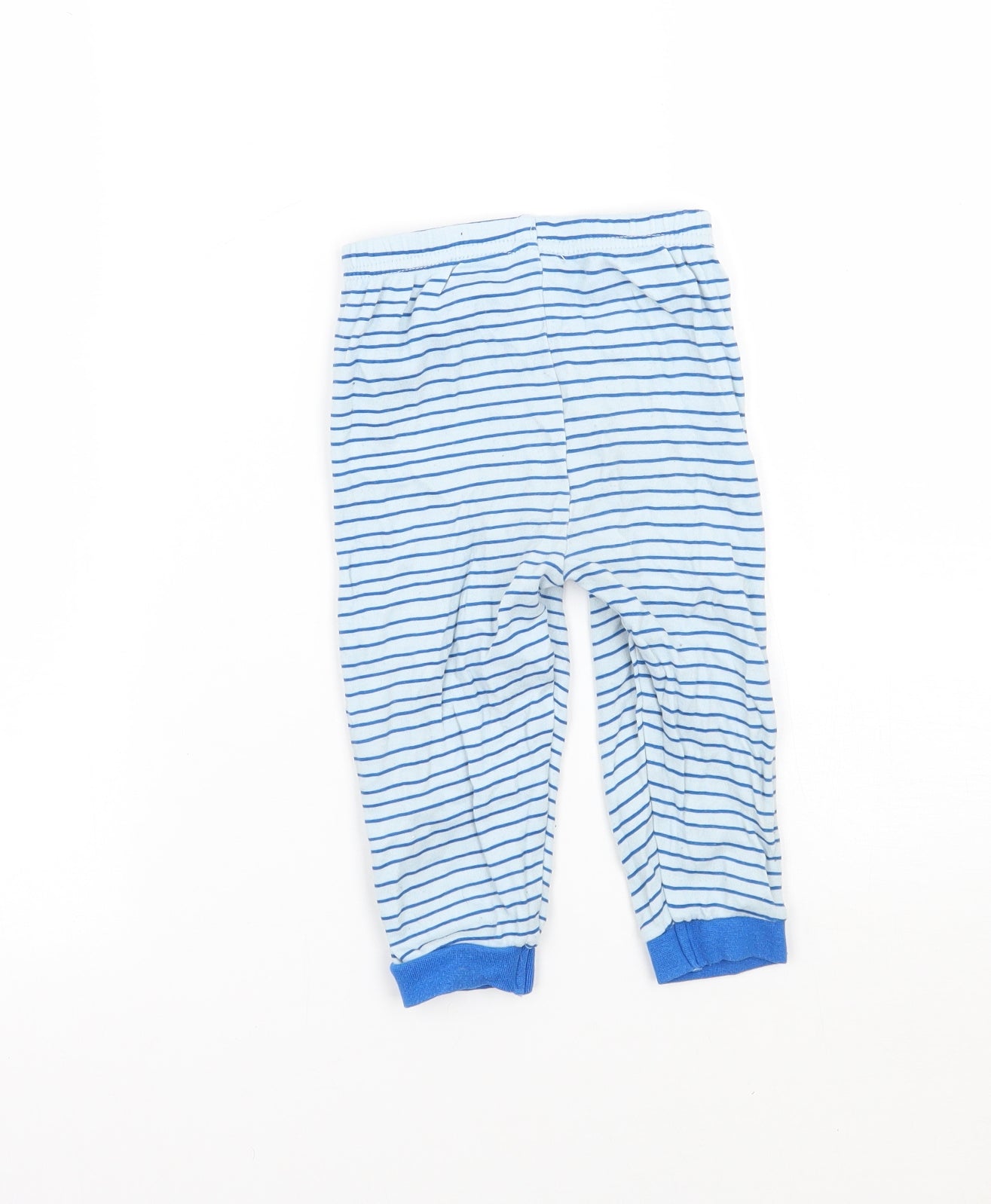 Disney Boys Blue Striped  Capri Trousers Size 12 Months