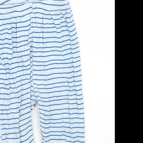 Disney Boys Blue Striped  Capri Trousers Size 12 Months