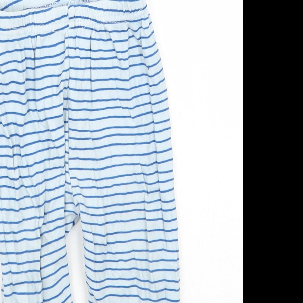 Disney Boys Blue Striped  Capri Trousers Size 12 Months