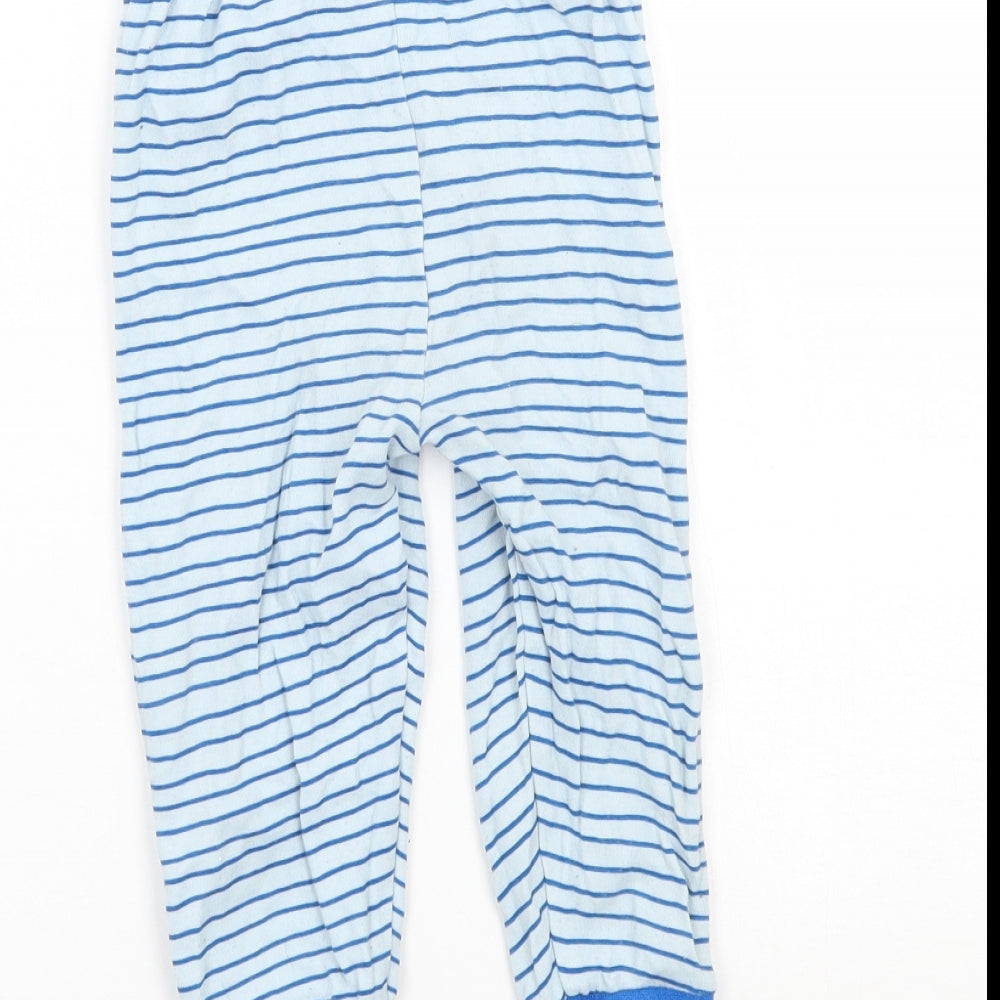 Disney Boys Blue Striped  Capri Trousers Size 12 Months