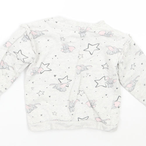 George Girls Grey Geometric  Shrug Jumper Size 18-24 Months