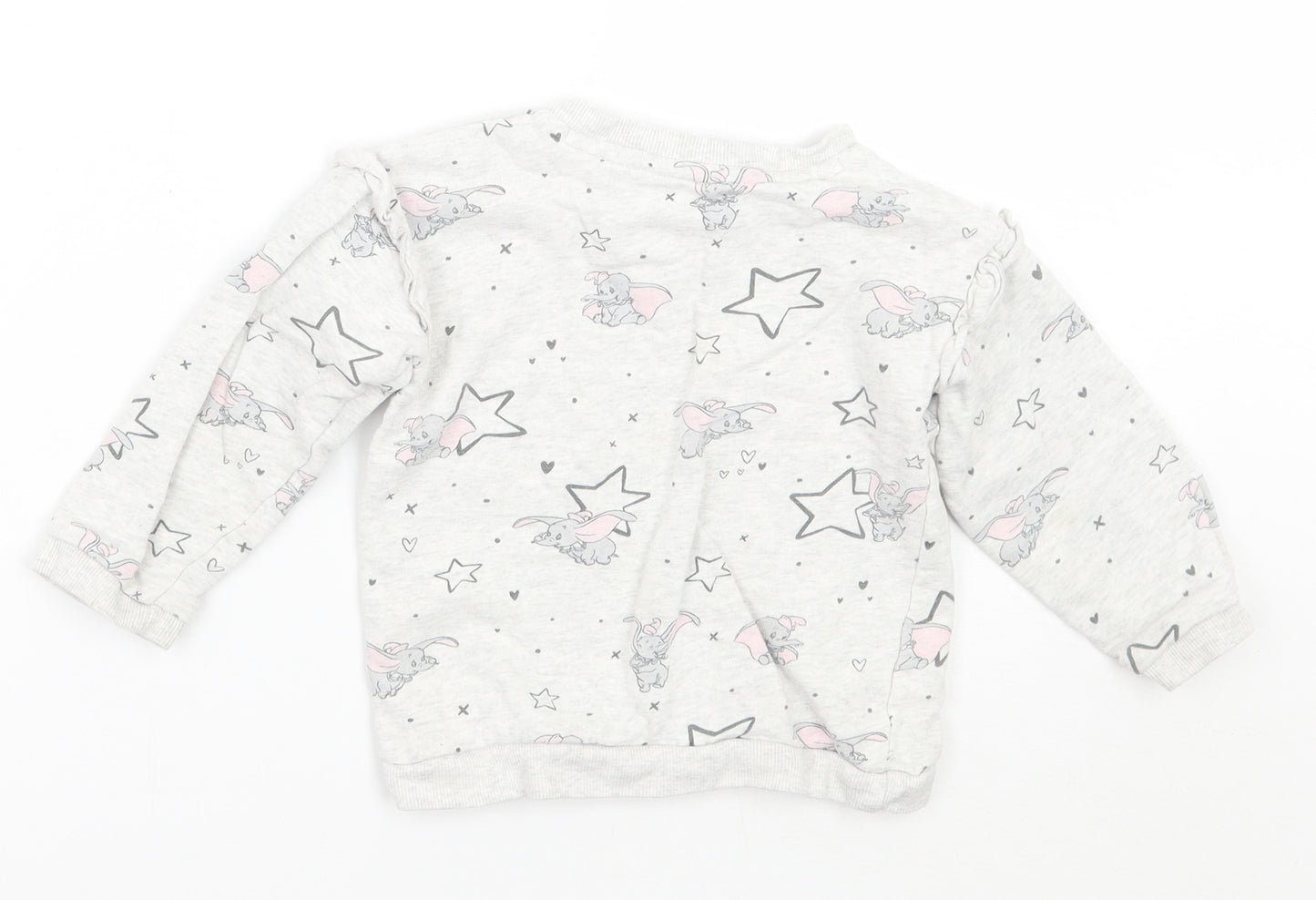 George Girls Grey Geometric  Shrug Jumper Size 18-24 Months