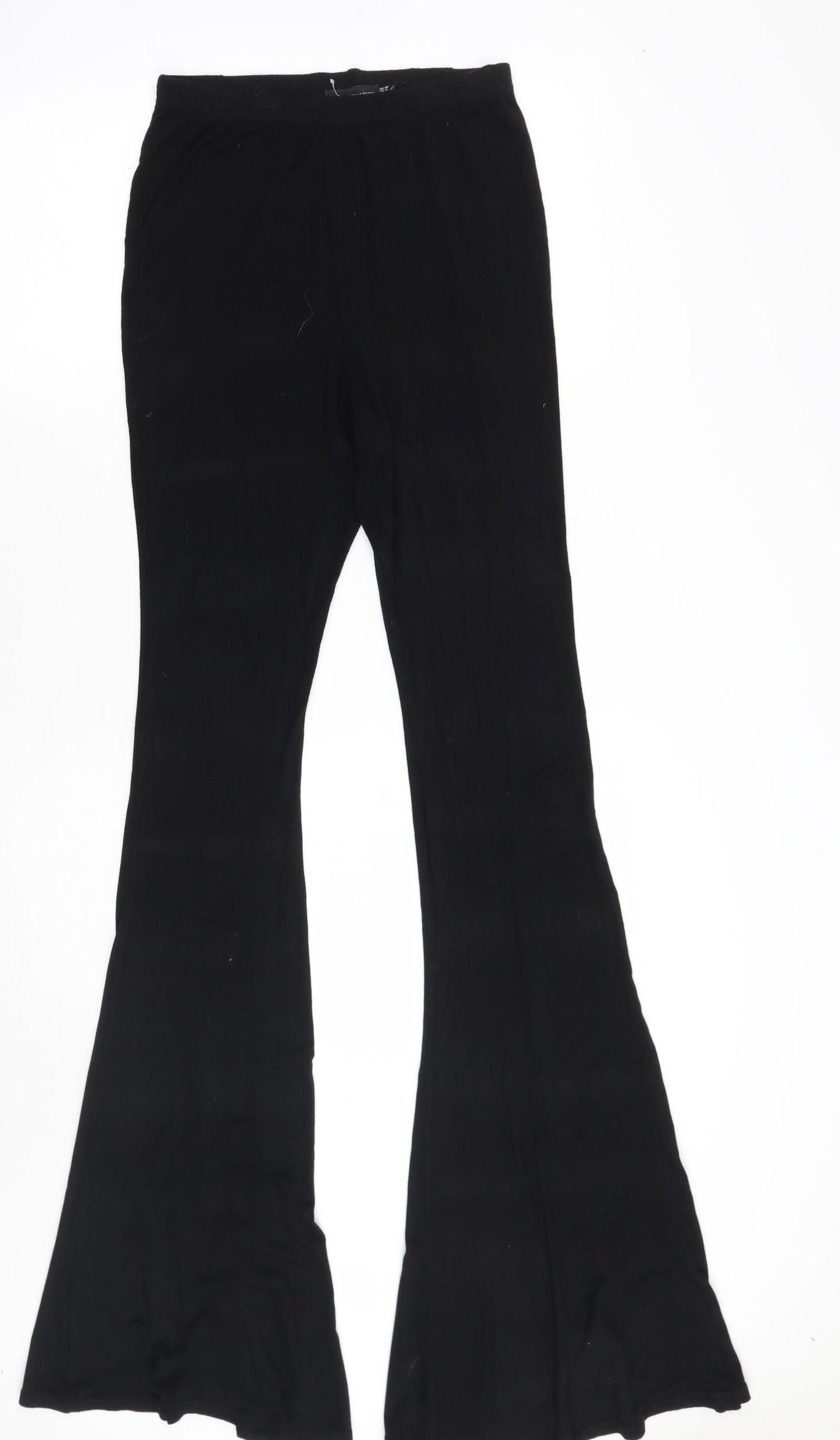 PRETTYLITTLETHING Womens Black   Trousers  Size 10 L34 in