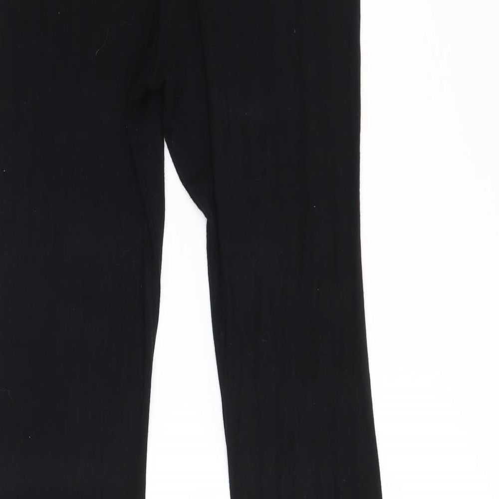 PRETTYLITTLETHING Womens Black   Trousers  Size 10 L34 in