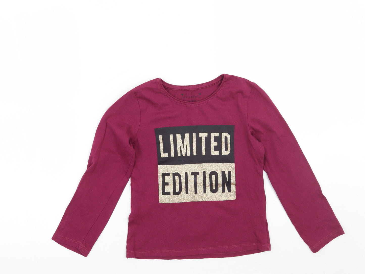 Primark Girls Purple   Basic T-Shirt Size 7-8 Years