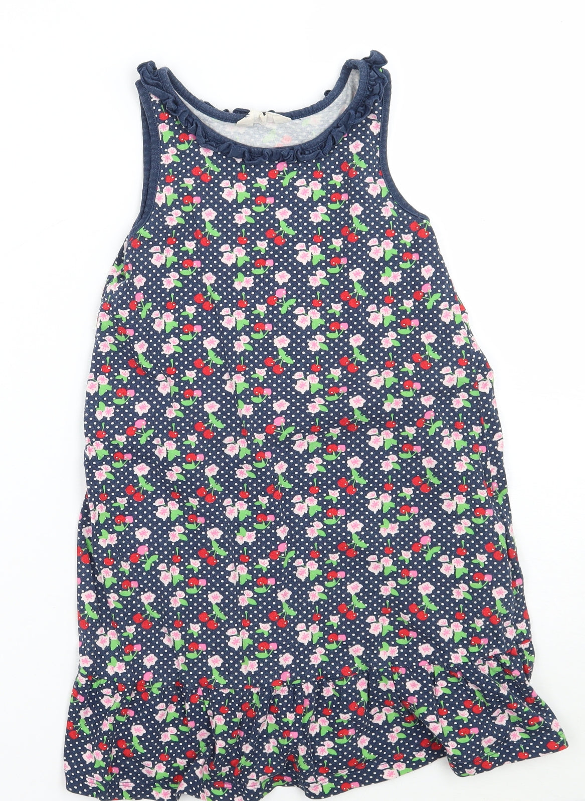 H&M Girls Blue Polka Dot  A-Line  Size 7 Years