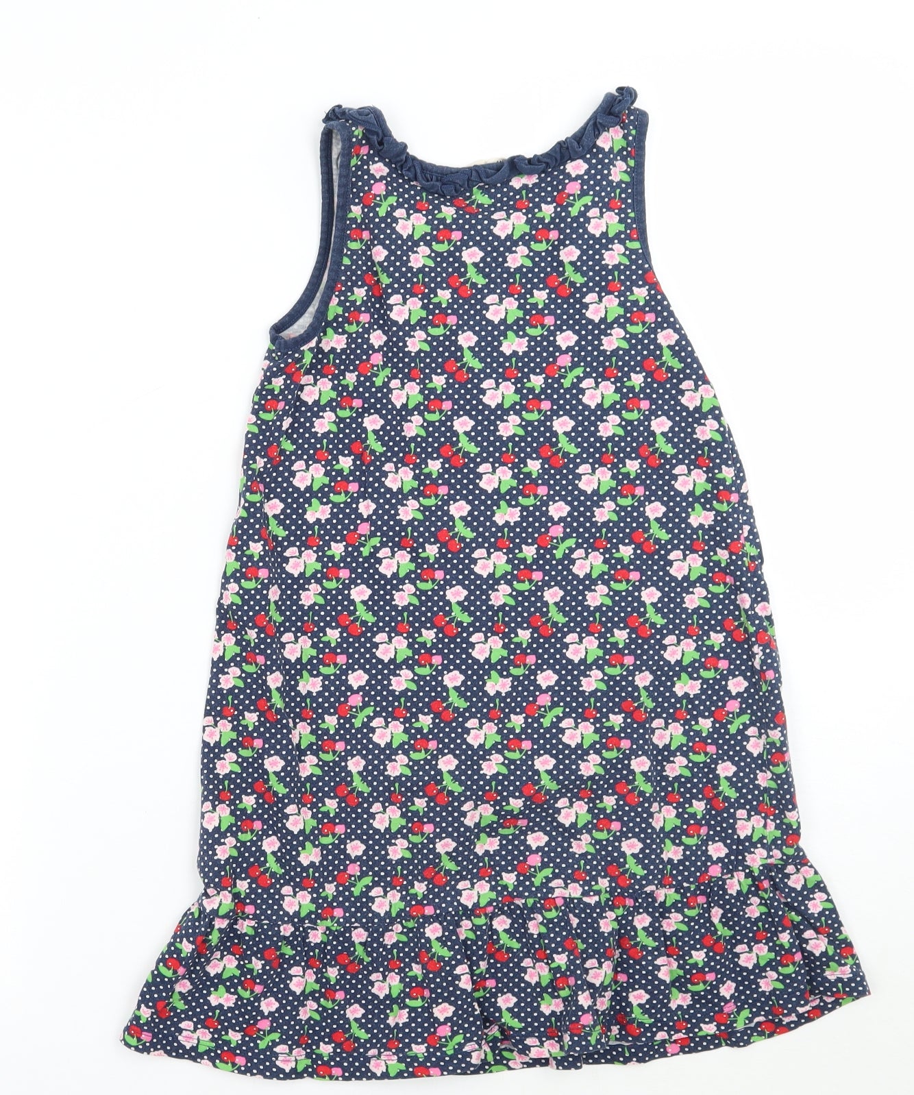 H&M Girls Blue Polka Dot  A-Line  Size 7 Years
