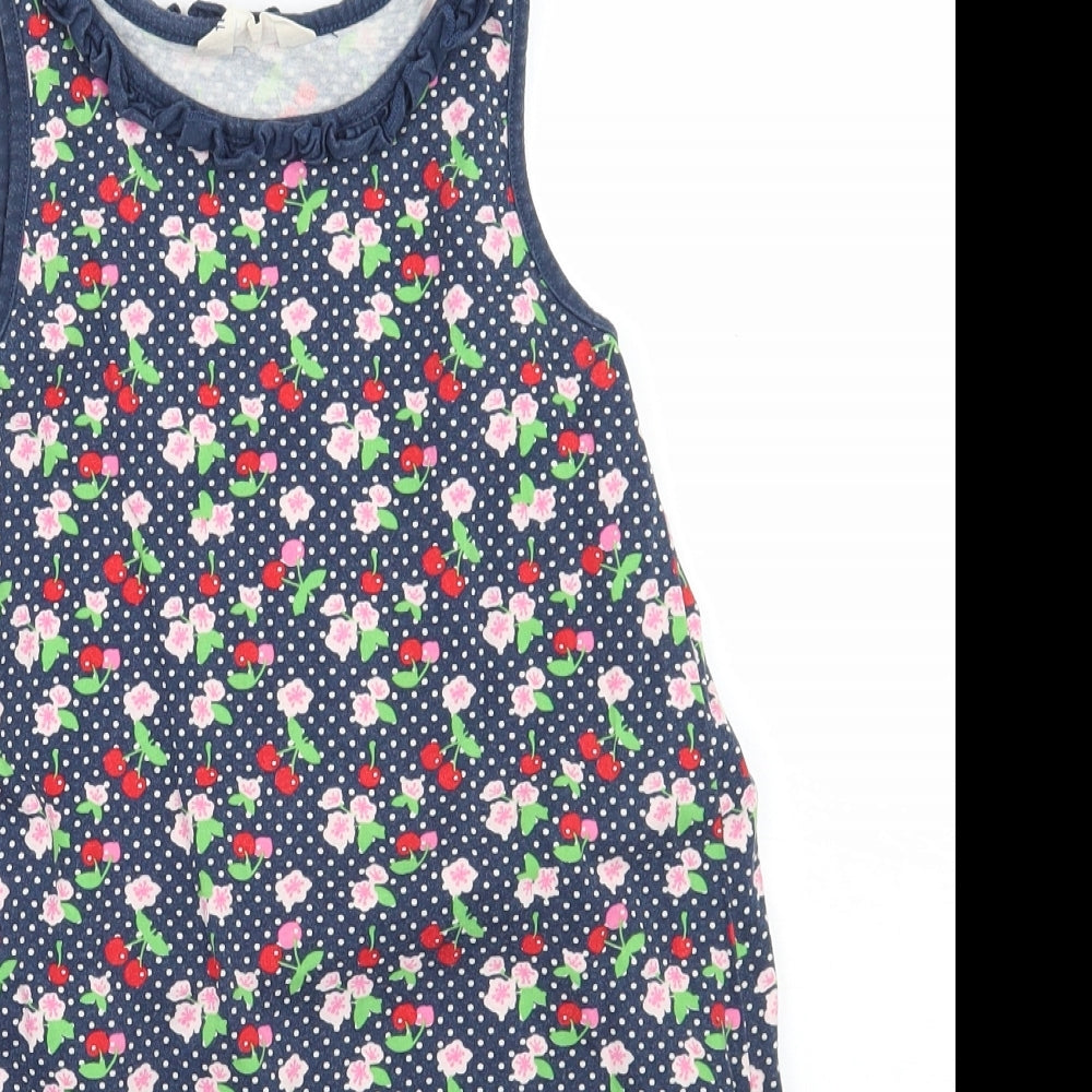 H&M Girls Blue Polka Dot  A-Line  Size 7 Years