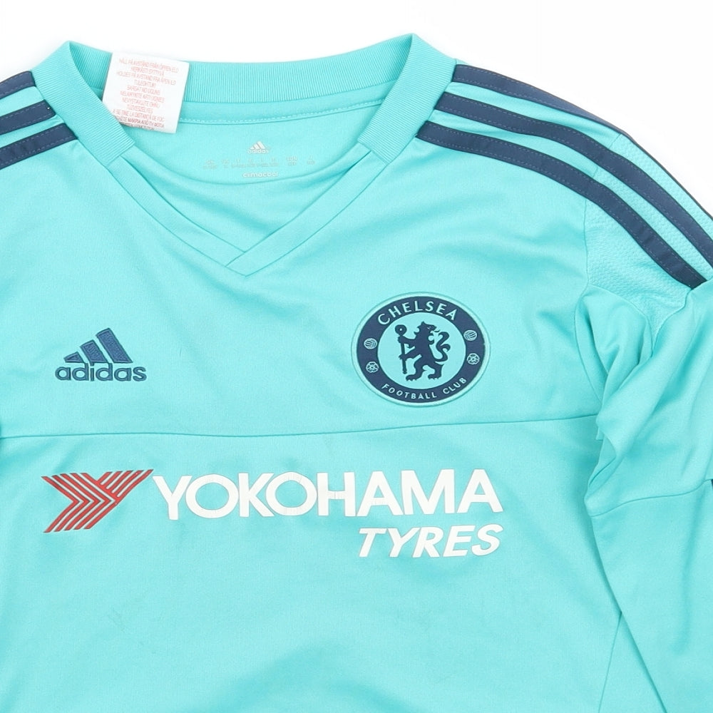 adidas Boys Green   Basic T-Shirt Size 9-10 Years  - Chelsea fc