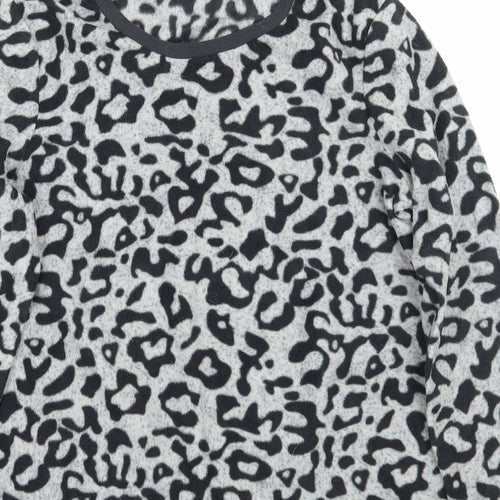 Pep& co  Womens Grey Animal Print  Pullover Jumper Size 8