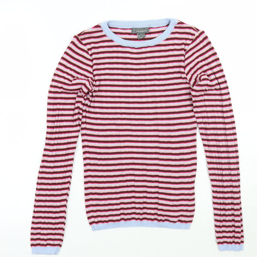 Primark Womens Pink Striped  Pullover Jumper
