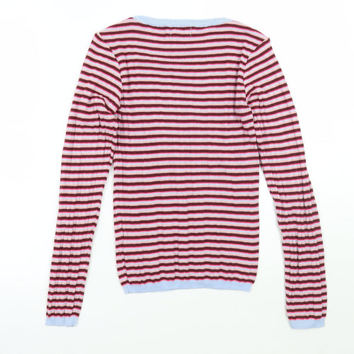 Primark Womens Pink Striped  Pullover Jumper