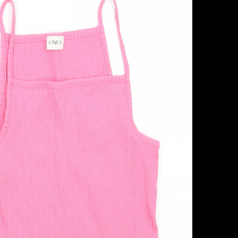 F&F Girls Pink   Basic Tank Size 10-11 Years